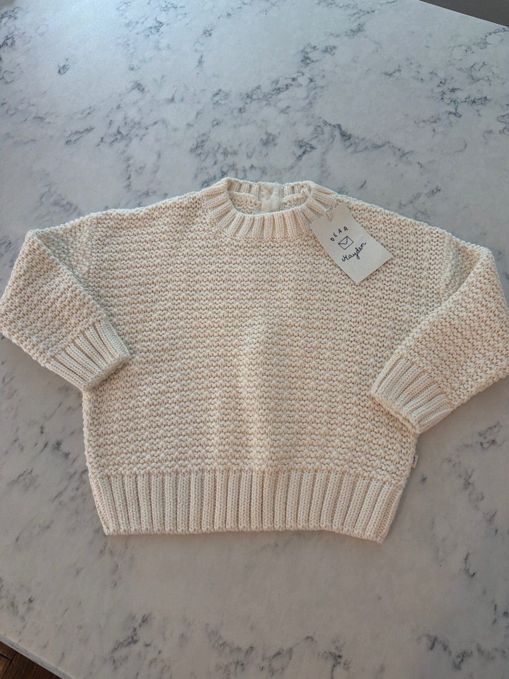 NWT Dear Hayden Brand Cotton Cream Sweater